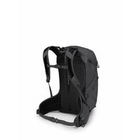 Black backpack on a white background