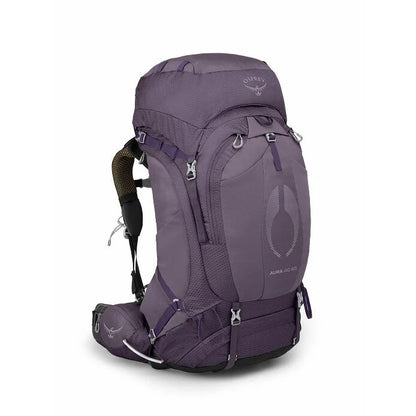 Purple Osprey backpack on a white background