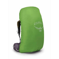 Green Osprey backpack cover on a white background