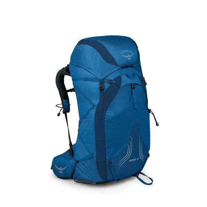 Blue Osprey backpack on a white background