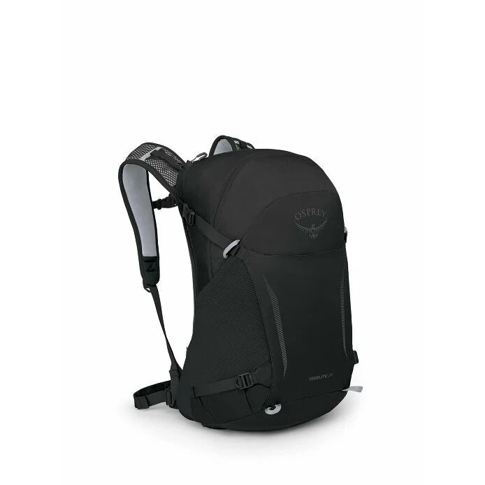 Black Osprey backpack on a white background
