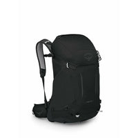 Black Osprey backpack on a white background