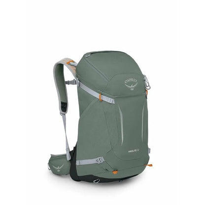 Green Osprey backpack on a white background