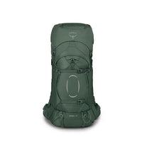 Green backpack with Osprey logo on a white background