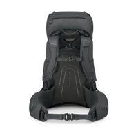 Black backpack on a white background