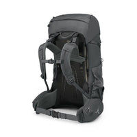 Gray backpack on a white background
