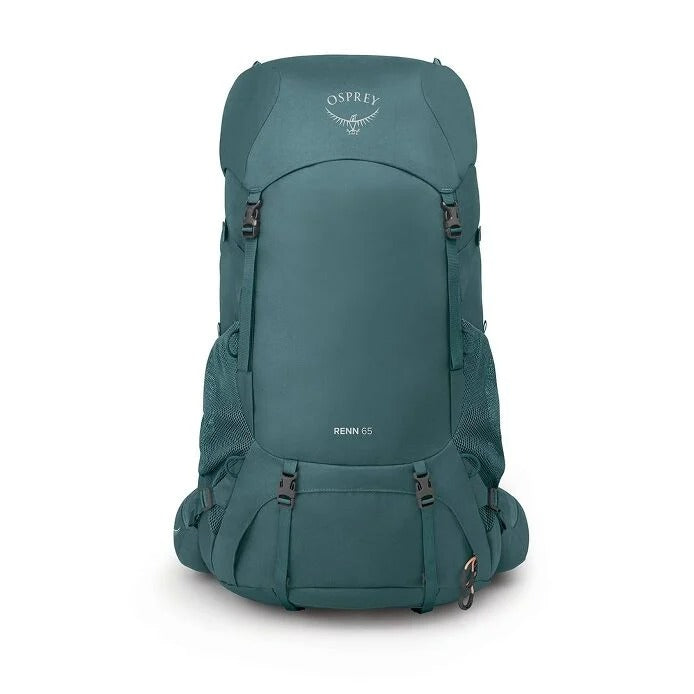 Teal Osprey backpack on a white background