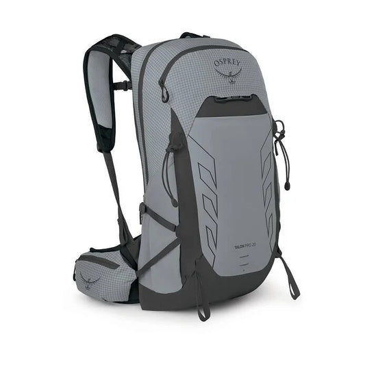 Gray Osprey backpack on a white background