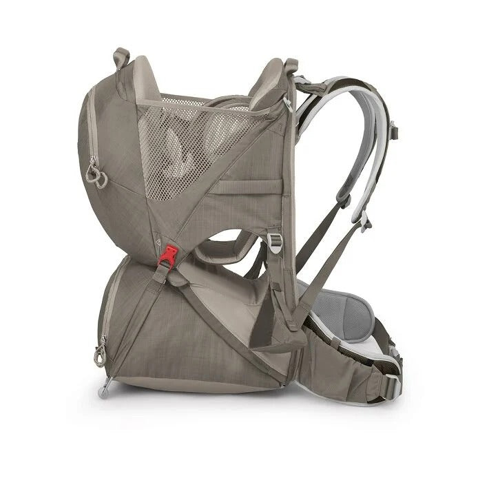 Gray baby carrier on a white background