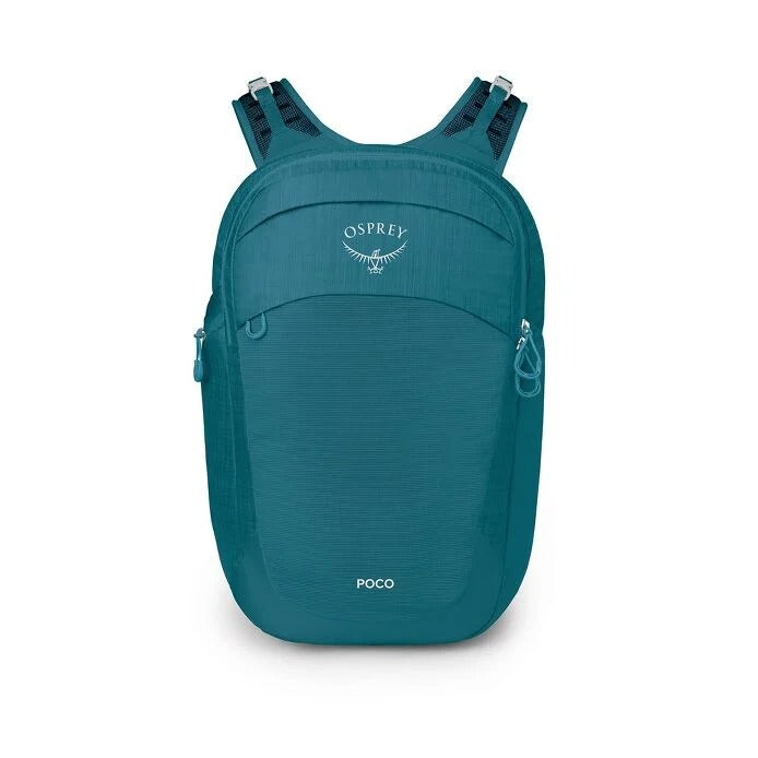 Teal Osprey backpack on a white background