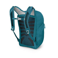 Teal hydration backpack on a white background