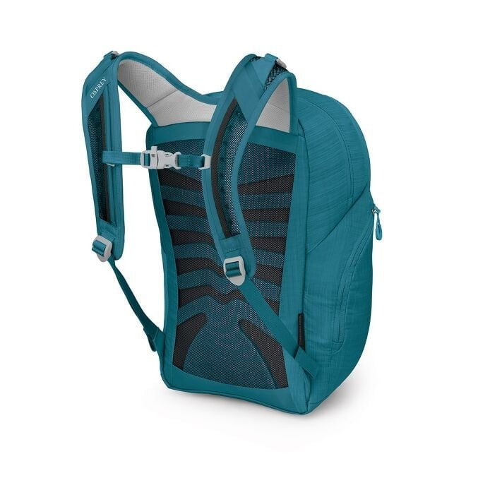 Teal hydration backpack on a white background