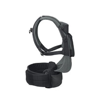 Black and gray dog muzzle on a white background