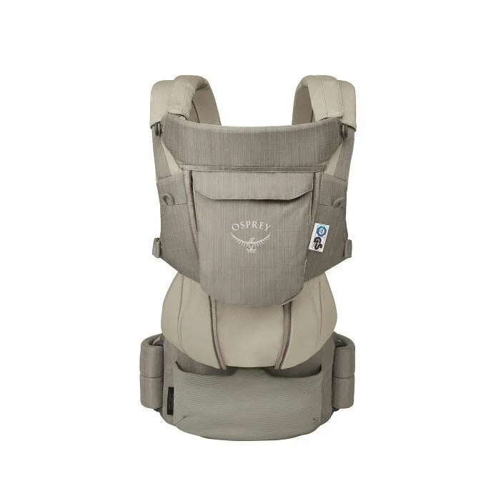 Osprey baby carrier on a white background