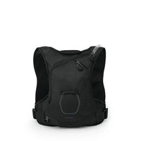 Black backpack on a white background