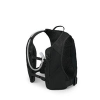 Black hydration backpack on a white background