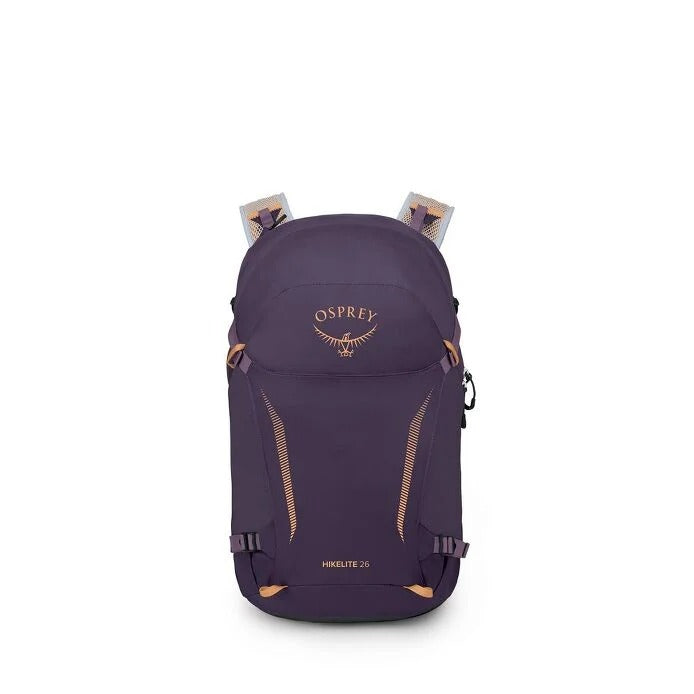 Purple Osprey backpack on a white background