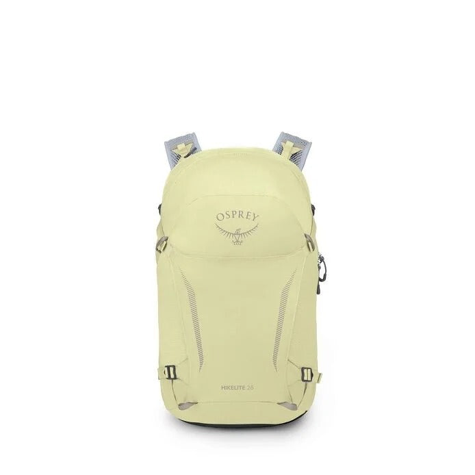 Light green Osprey backpack on a white background