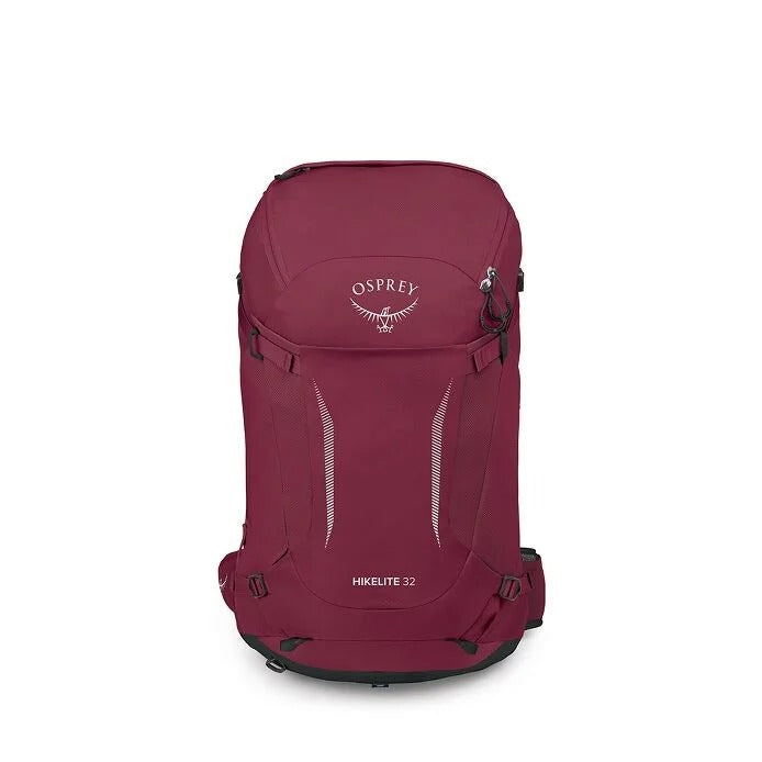 Red Osprey backpack on a white background