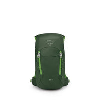 Green Osprey backpack on a white background
