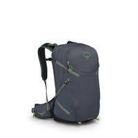 Gray Osprey backpack on a white background