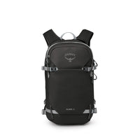 Black Osprey backpack on a white background