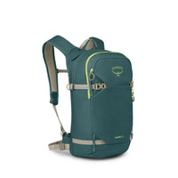 Teal Osprey backpack on a white background