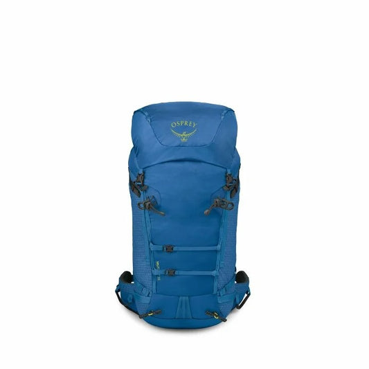 Blue Osprey backpack on a white background