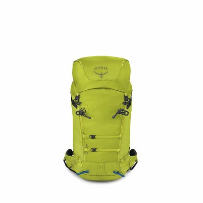 Green Osprey backpack on a white background