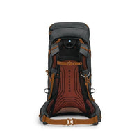 Backpack with brown and black design on a white background