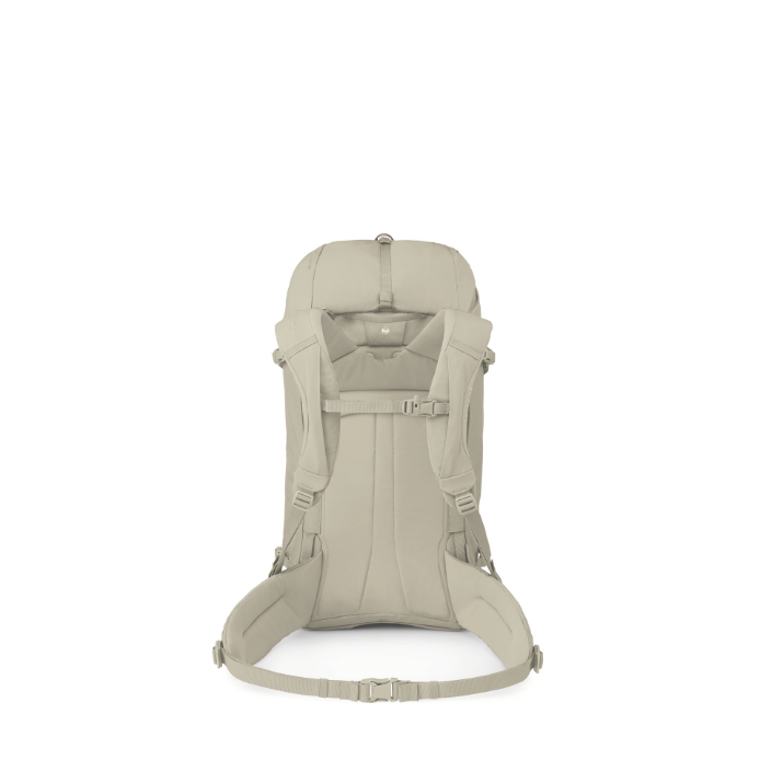 Beige baby carrier on a white background