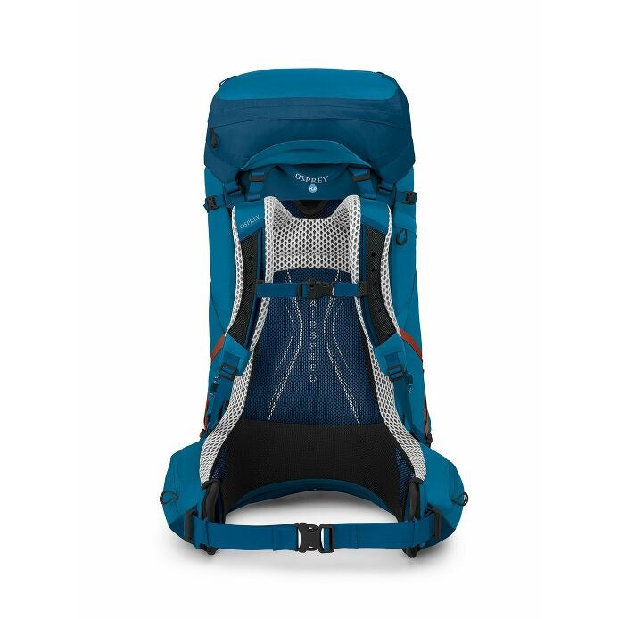 Blue Osprey backpack on a white background