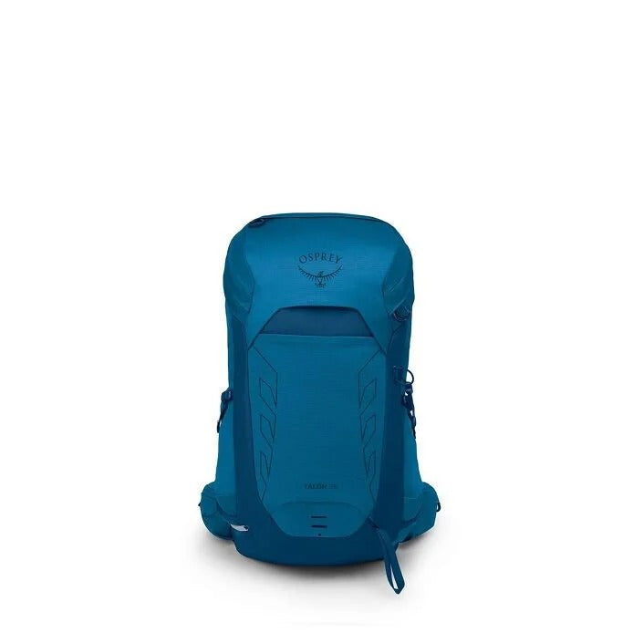 Blue backpack on a white background
