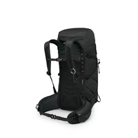 Black backpack on a white background