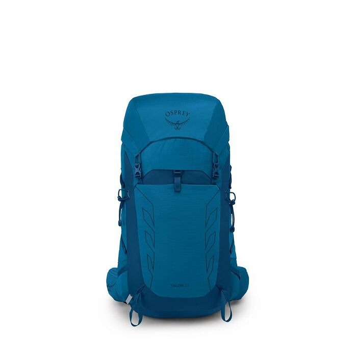 Blue Osprey backpack on a white background