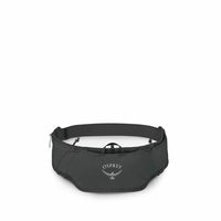 Black waist running belt with OSPREY logo and zipper pocket
