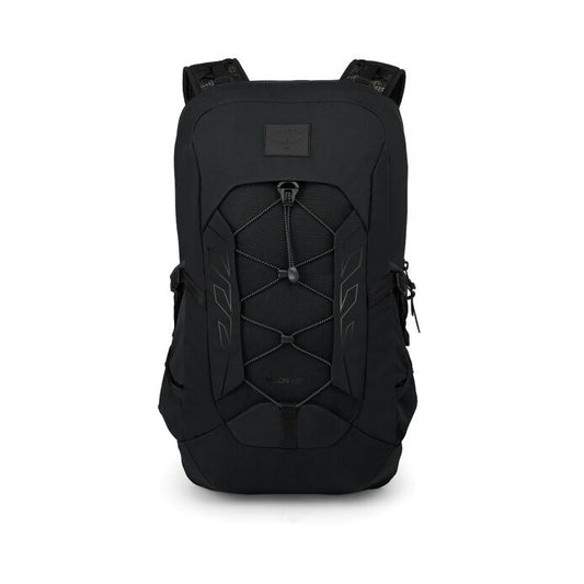 Talon™ 11 VSN^ backpack in black, front view with zip panel and webbing design