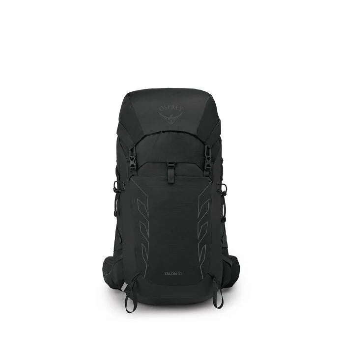 Black Osprey backpack on a white background
