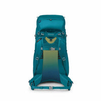 Teal backpack with visible brand logo on a white background