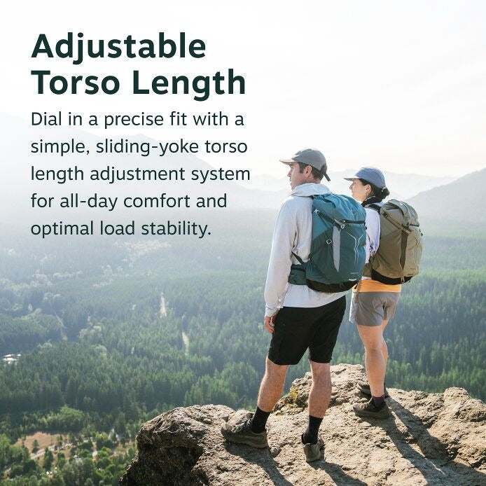 Osprey Sportlite hiking backpack in Raven Black, with shoulder straps and back panel.