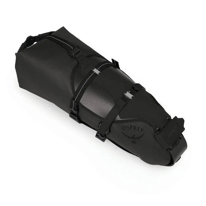 Black Osprey backpack on a white background