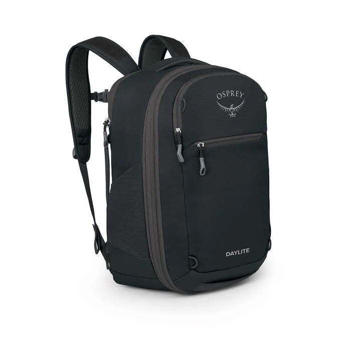 Black Osprey Daylite backpack on a white background