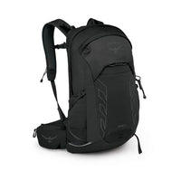 Black Osprey backpack on a white background