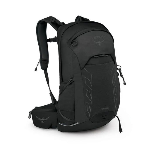 Black Osprey backpack on a white background