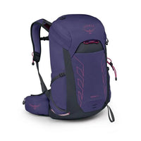 Purple Osprey backpack on a white background