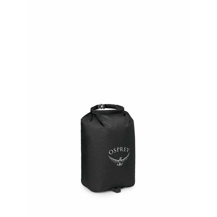 Black Osprey dry bag on a white background