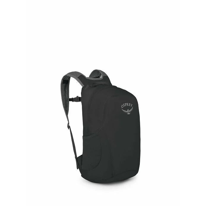 Black Osprey backpack on a white background