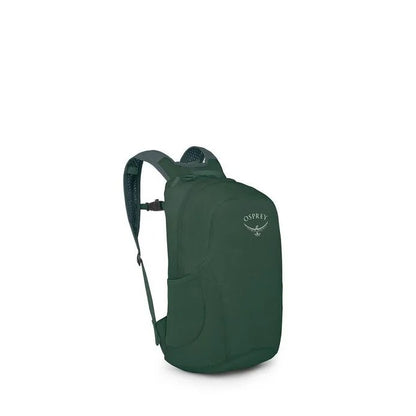 Green Osprey backpack on a white background