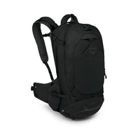 Black backpack on a white background