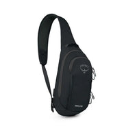 Black Osprey sling bag on a white background